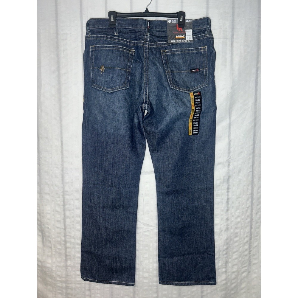 New Ariat Work FR M4 Relaxed Boot Cut Mens Jeans Size 38x32 Flame Resistant Dark